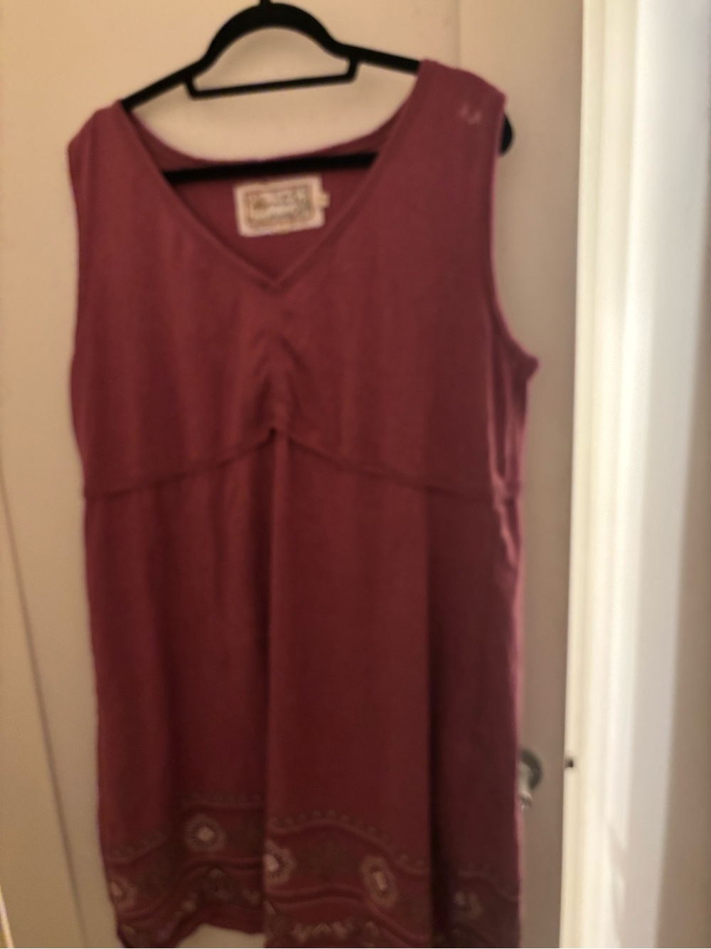Sleeveless Mauve V-Neck Women’s Dress